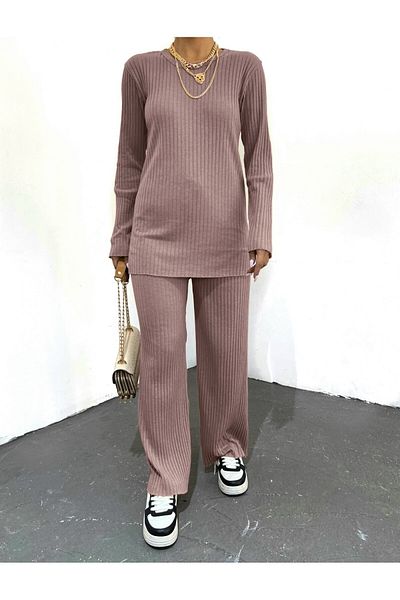 Modamorfo Crew Neck Mink Camisole öltöny szett