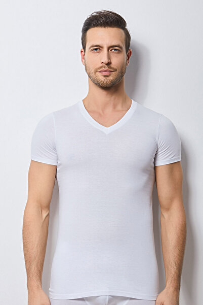 Svm Erkek 2'li Penye Erkek V Yaka T-Shırt