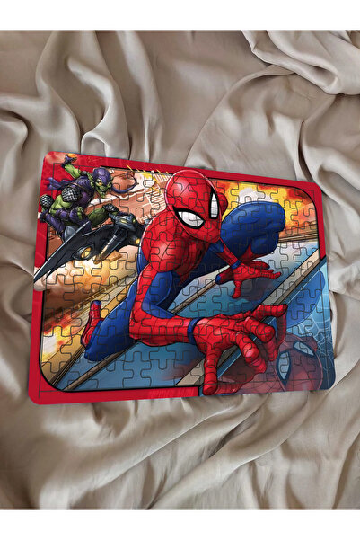 tablohouse Çocuk Puzzle Ahşap Örümcek Adam3 108 Parça Mobilya