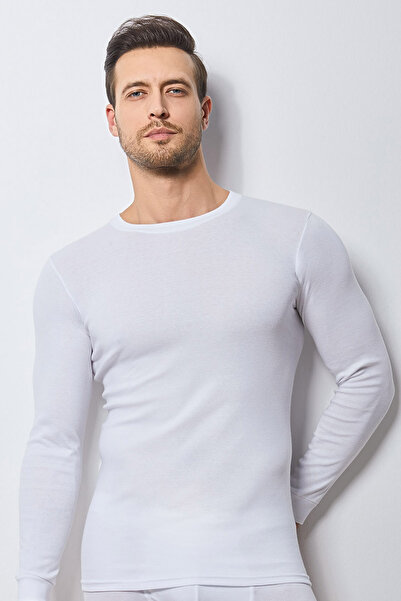 Svm Erkek 2'li Ribana  likralı Uzun Kol T-Tshırt