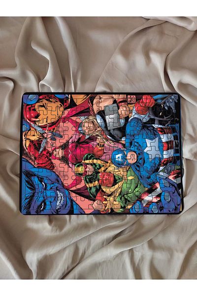 tablohouse Children's Puzzle Wooden Marvel Super Heroes 108 Pieces Furniture