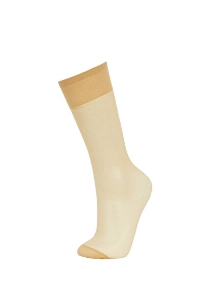 DeFacto Γυναικείες κάλτσες 15 Den Fit 2 τεμαχίων κάτω από το γόνατο B5880axns