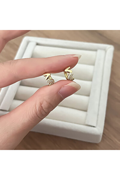 ATELİER GİZEM Xuping kararmaz gold kalpli çocuk küpesi