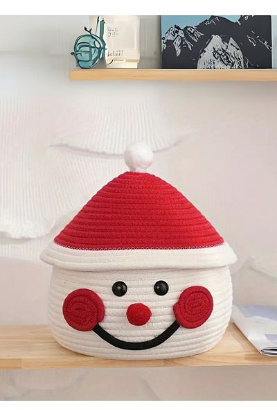 HomeTurko Stylish Touch Decor Basket Gift Organizer for Christmas Decor with Natural Jute