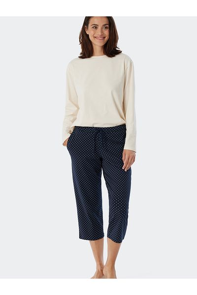 Schiesser Pyjamahose Mix & Relax 3/4 Schlaf-hose Schlaf-hose Pyjama Schlafmode