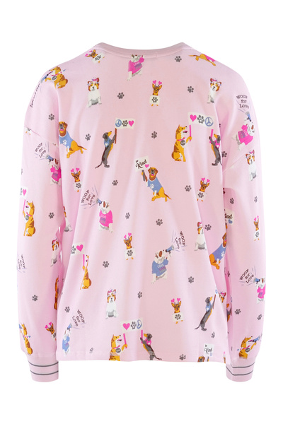 PJ Salvage Pyjamaoberteil Woof for Love Schlaf-Oberteil Pyjama-Oberteil Top P...