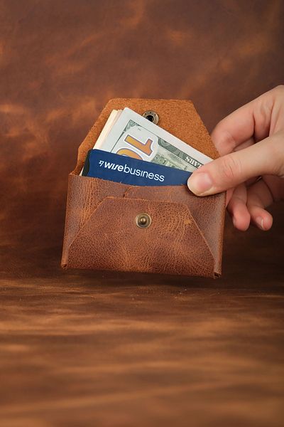 WATCHOFROYAL Vermont Clot Tan Genuine Leather Wallet
