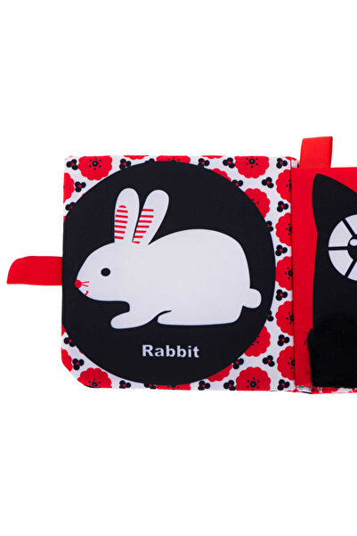 Floopy Carte senzoriala bebelusi, imagini alb, negru, rosu, animale, 0 luni+,...