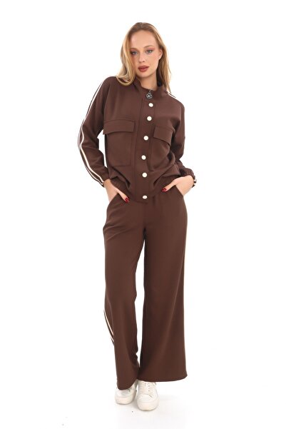 zitex Σετ αθλητικής φόρμας με λεπτομέρειες στις τσέπες, κουμπώματα μπροστά κα...