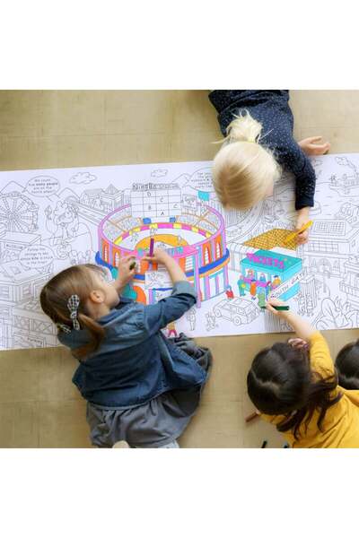Floopy Rola hartie desene de colorat - tematica Jungla - 10 m lungime