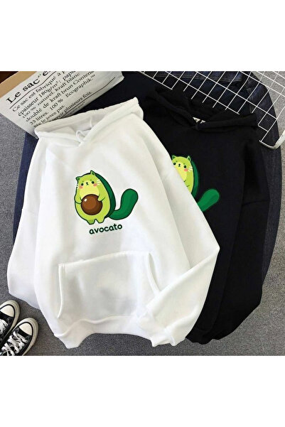 Eritqaa Avocado Cat Tracksuit Set Rabbit Printed Oversize Fit