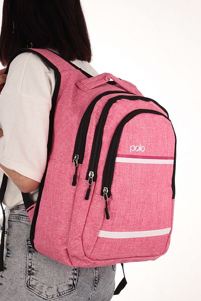 By Hakan Orthopedic Polo 8860 School Bag - Backpack, Water Resistant, Pink