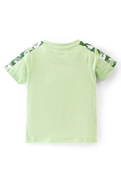 Babyhug Babyhug Cotton Knit Half Sleeves T-Shirt & Shorts Set Camo Print - Green