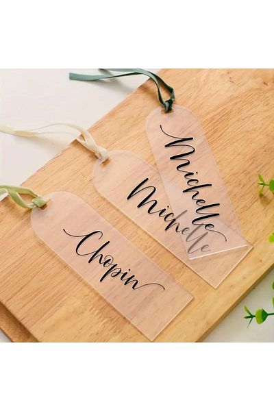 Pleksi Marketi 50 Clear Acrylic Bookmarks