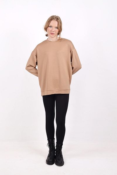 Rays 4001 Суитшърт с кръгло деколте, кафяв