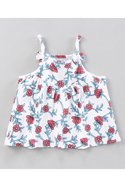 Babyoye Babyoye Eco Conscious Organic Cotton Sleeveless Top & Shorts Set Floral Print- Pink White