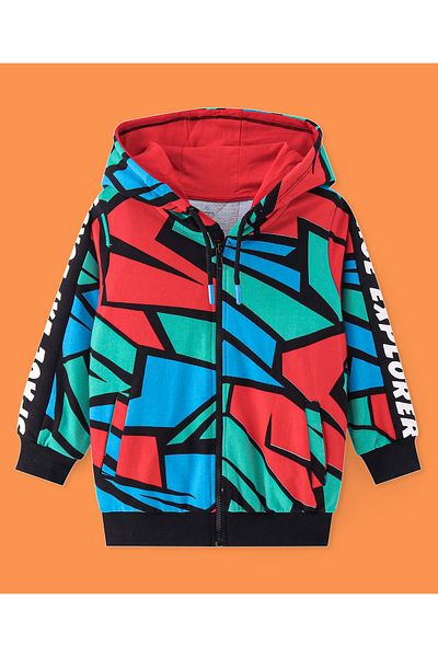 Ollington St. Ollington St. 100% Cotton Knit Full Sleeve HoodFront Zipper Sweatshirt & Joggers Set-Multicolor