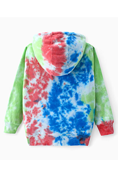 Ollington St. Ollington St.-100% Cotton Knit Full Sleeve Hooded Tie & Dye Sweatshirt Joggers Co/ord Set-Multicolor