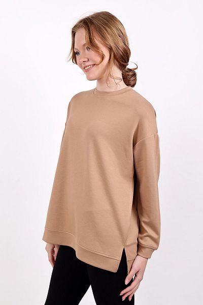 Rays 4001 Суитшърт с кръгло деколте, кафяв