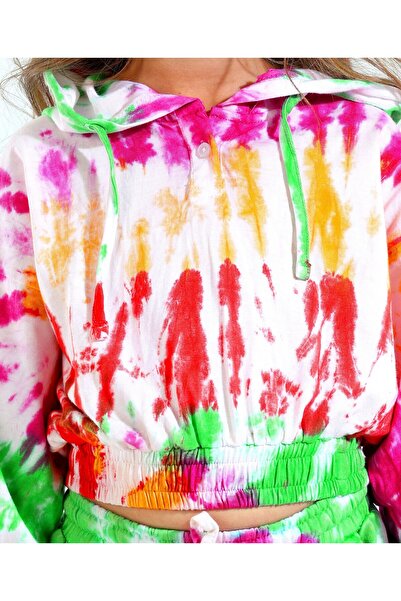 Ollington St. Ollington St. 100% Cotton Tie Dyed Full Sleeves Hoodie & Joggers/Co/ord Set - Multicolor