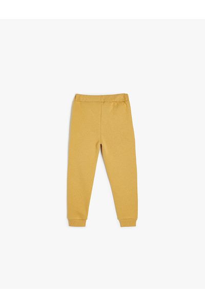 Koton Βαμβακερό παντελόνι Jogger με στάμπα με λεπτομέρεια τσέπης