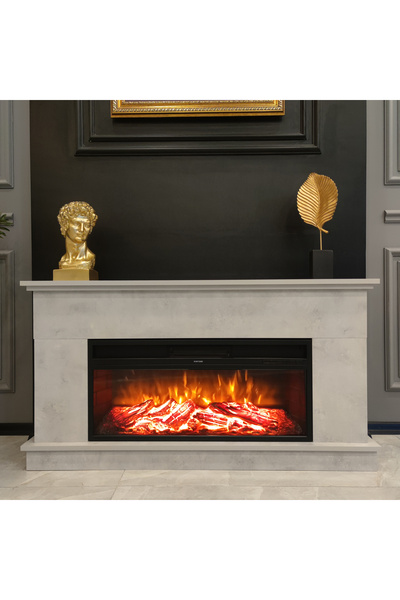 DLC GROUP DLC LARGE PENİDA RETRO GRİ ELEKTRİKLİ ŞÖMİNE 1800 WATT IF34