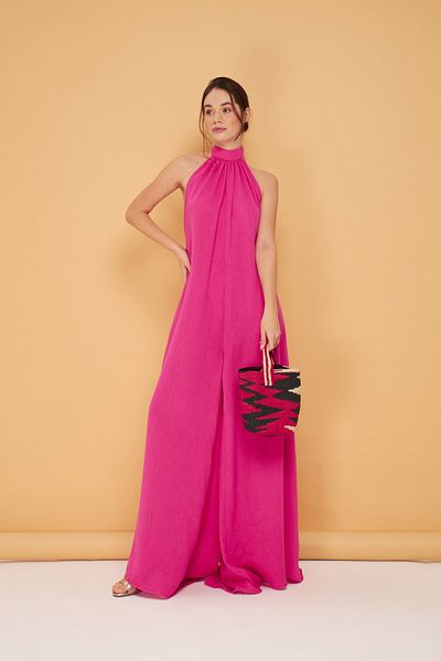 Eda Taşpınar Muslin Back Low-Cut Jumpsuit - Teks-00062