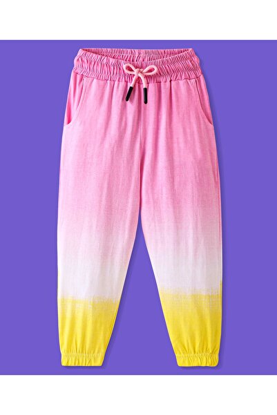 Ollington St. Ollington St. 100% Cotton Ombre Co-ord Set of Sleeveless Top Unicorn Glitter & Joggers-Multicolor