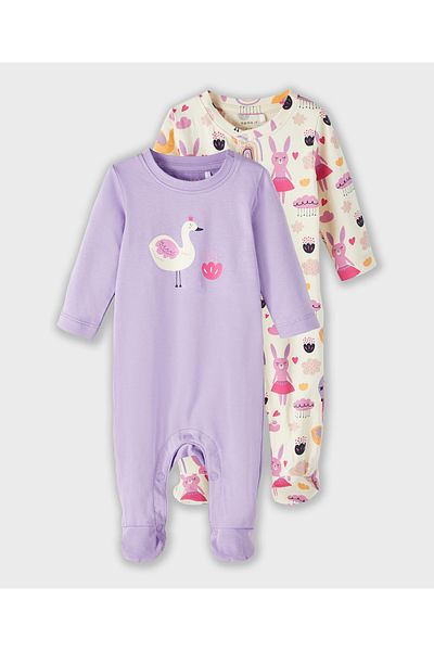 Name it Buttercream Nightsuit - Pack of 2