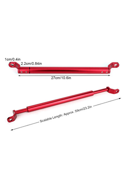 merpa Motosiklet Gidon Dengeleyici Bar Ayarlanabilir Uzunluk KIRMIZI RENK