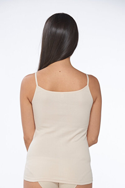 Sevim Kadın 2'li Ribana likralı Dantelli Atlet