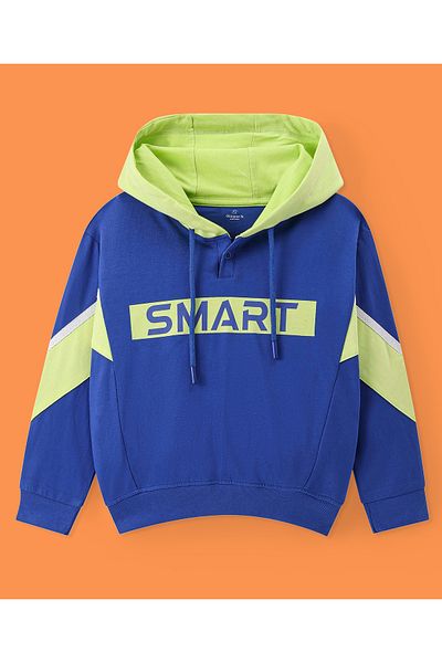 Ollington St. Ollington St. Hooded Sweatshirt and Joggers Set with Text Print - Navy and Green