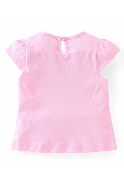 Babyhug Babyhug 100% Cotton Knit Cap Sleeves Top & Skirt Set Sea Horse Print - Pink