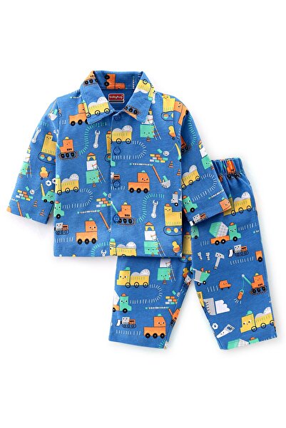 Babyhug Babyhug Cotton Single Jersey Knit Full Sleeves Night Suit Constructio...