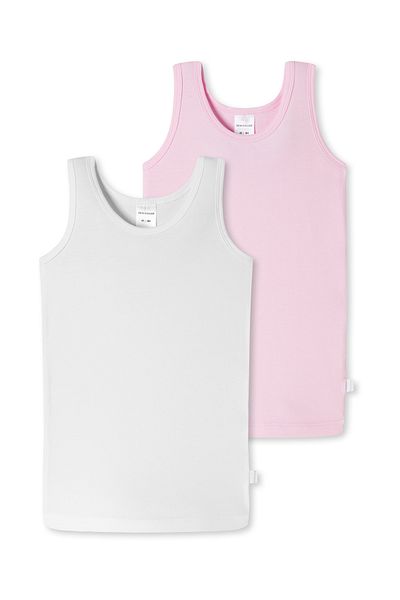Schiesser Unterhemden 2er-pack Basic Kids Unterhemd Unterzieh-shirt Ärmellos Schulterfrei