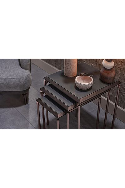 Bellona Havana Zigon Coffee Tables, Set of 3 Pieces