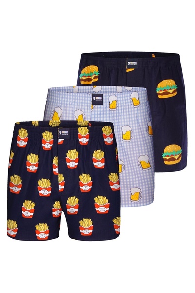 Happy Shorts 3-Pack Boxershorts Motivprint