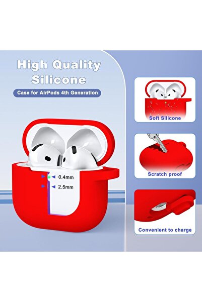 UnDePlus Apple AirPods 4Th Generation Compatible Case Standard Soft Silicone Case