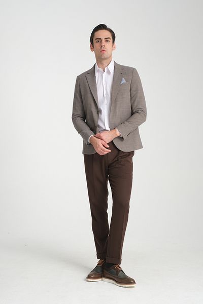 Frappoli Μπουφάν μισής φόδρας με καρό σχέδιο Sports Blazer Mono Collar