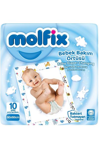 Molfix Baby Care Diaper Cover Set of 6 60 Pieces (6Pk*10)
