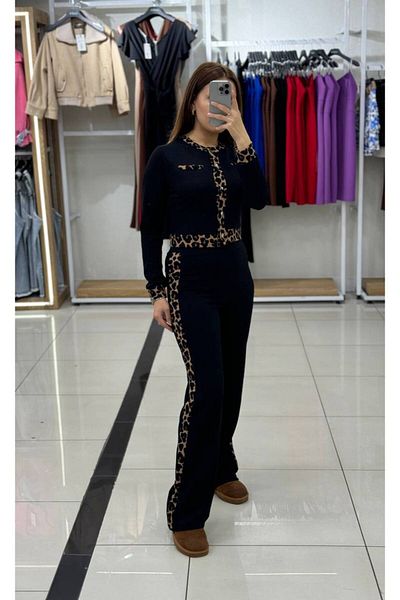 KASİDE Leopard Stripes Bottom Top Suit