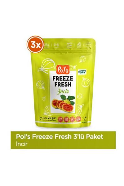 Pol's Freeze Fresh Incir 3 Adet X 20 G Dondurularak Kurutulmuş Meyve