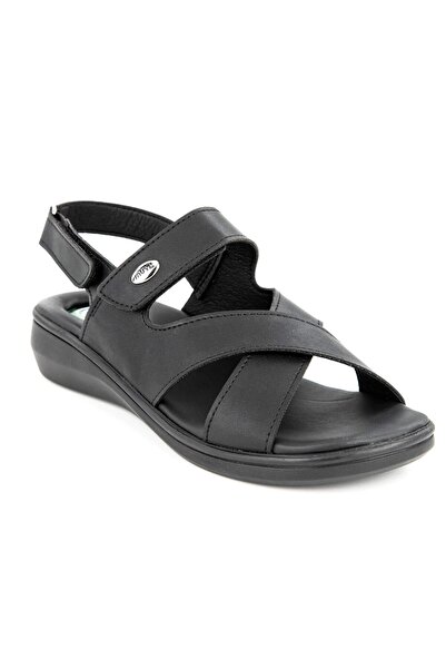 Muya Tiana Ανατομικά Γυναικεία Σανδάλια με Τακούνι Μαύρα