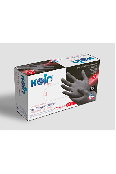 KOİN SİYAH NİTRİL MUAYENE ELDİVENİ S BEDEN