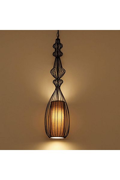 Homelux Irma Pendulum 19x19x90 Cm, E27, 40 W, Textile Lamp, Metal, Black