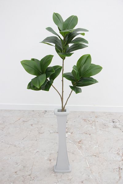 HobiMax 60 cm Decorative Wooden Thin Waisted Vase Stone Gray