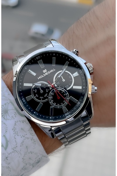 holmes hill Çelik Kordonlu Gümüş Erkek Kol Saati