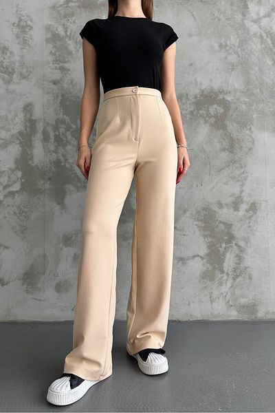 macharel jeans Γυναικείο ψηλόμεσο κλασικό παντελόνι νέας σεζόν