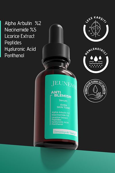 Jeunesse Anti-Blemish Skin Care Serum - 30ml, 2% Arbutin, 5% Niacinamide, Hyaluronic Acid
