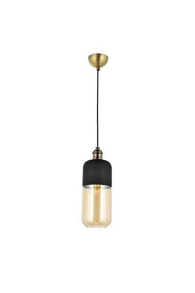 Homelux Glass Pendulum 171, 1xe27, 13x90 Cm, Black